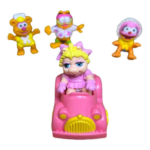 Vintage 1986 McDonald's Muppet Babies Garfield Action Figures Set of 4 - Picture 2 of 6